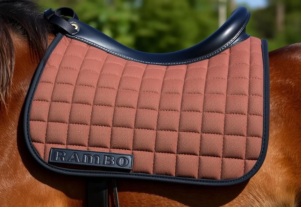 A close-up of the Rambo Saddle Pad