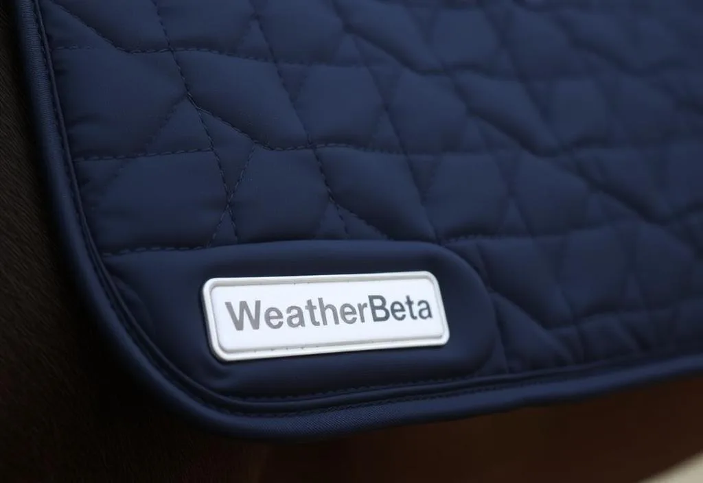 A close-up of the WeatherBeeta Pro Saddle Pad