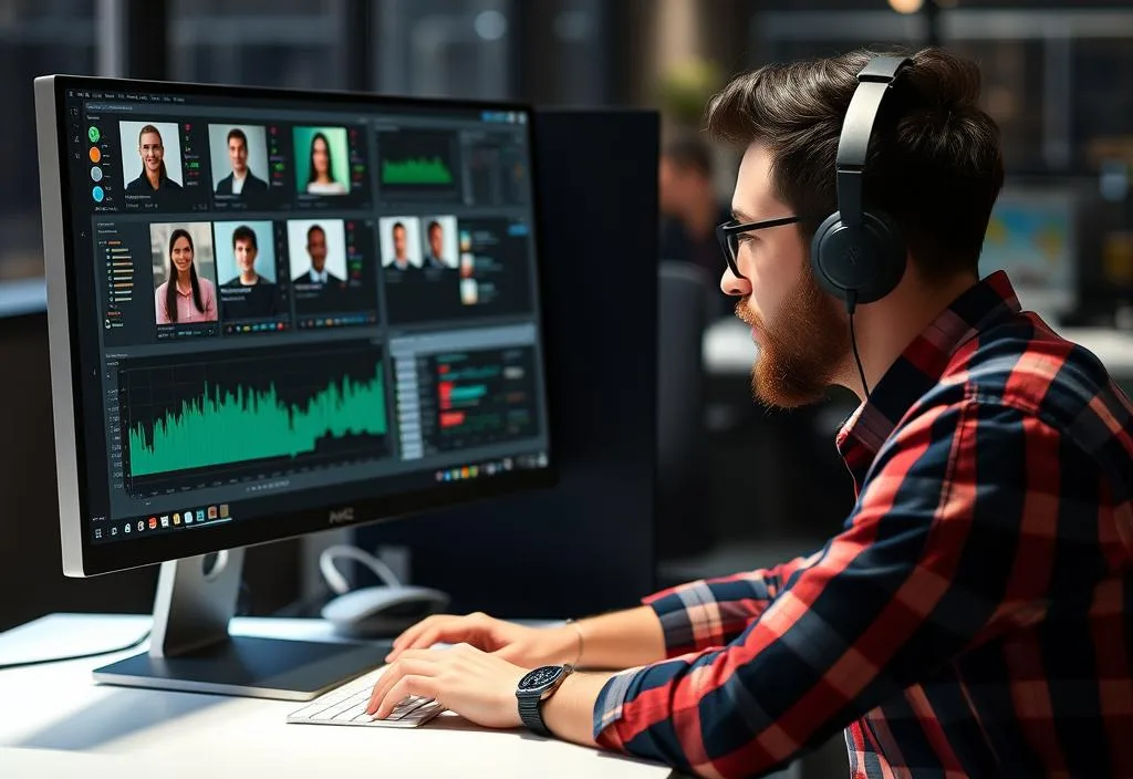 A person using a computer to manage employees