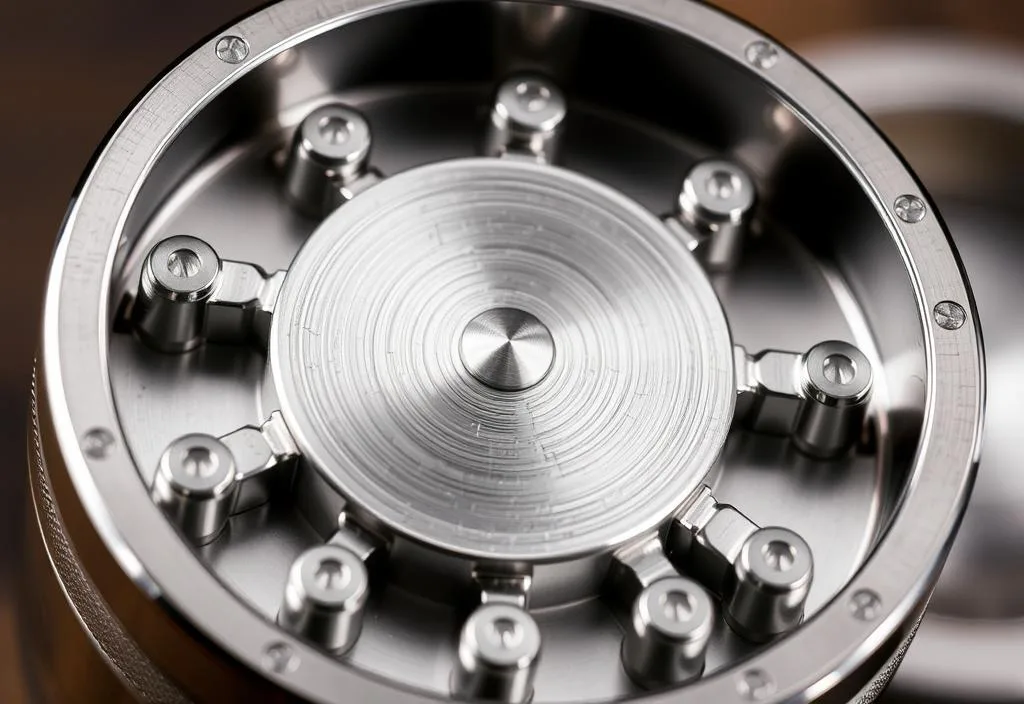 A close-up of the Chromium Crusher Tobacco Grinder