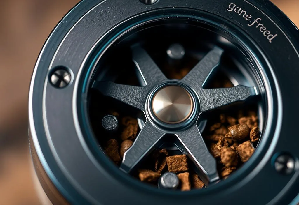 A close-up of the Genie Tobacco Grinder