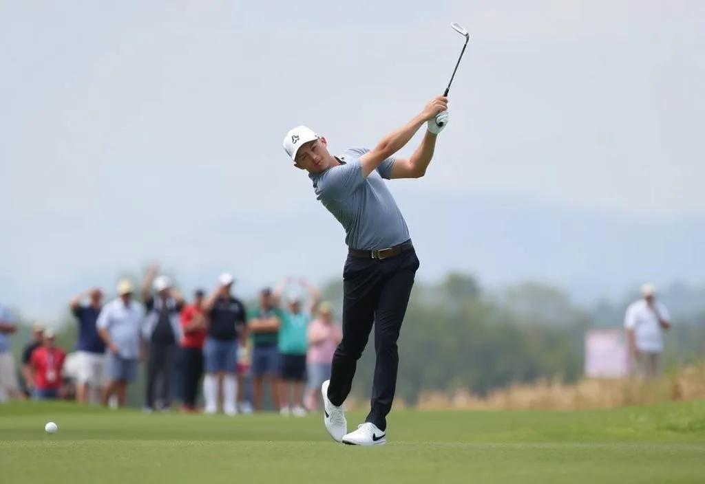 Xander Schauffele in action on the golf course