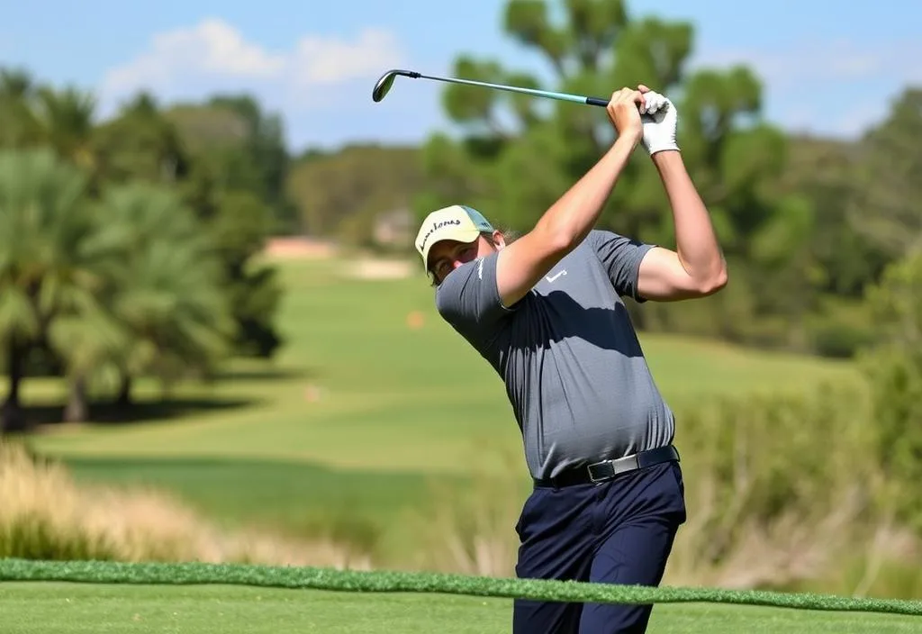 Cameron Smith in action on the golf course