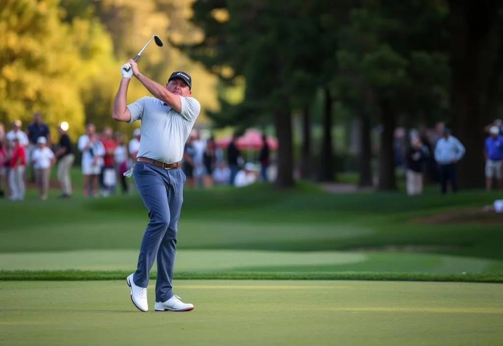 Brooks Koepka in action on the golf course