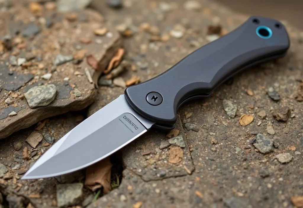 A close-up of the Ontario RAT 7 knife