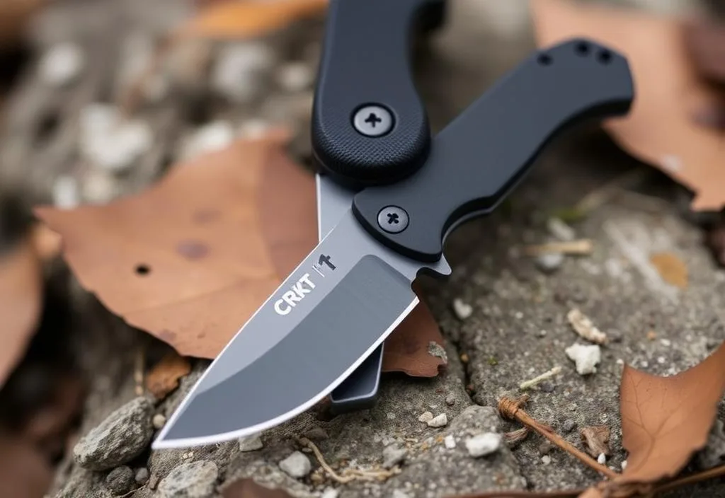 A close-up of the CRKT M21-14S knife