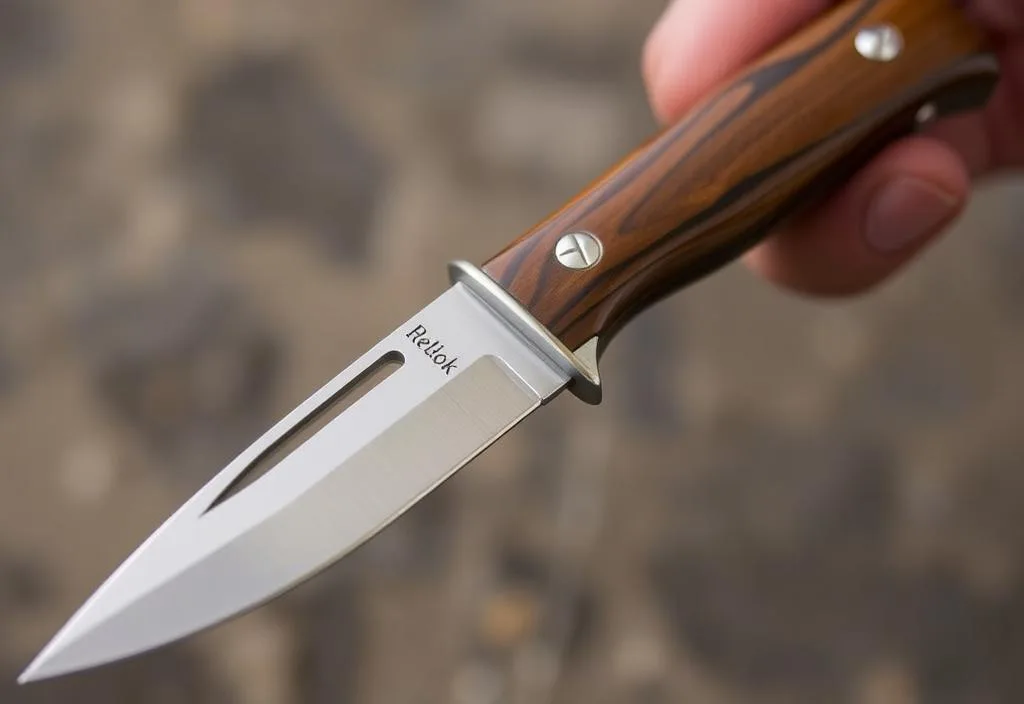 A close-up of the Helle Loki knife