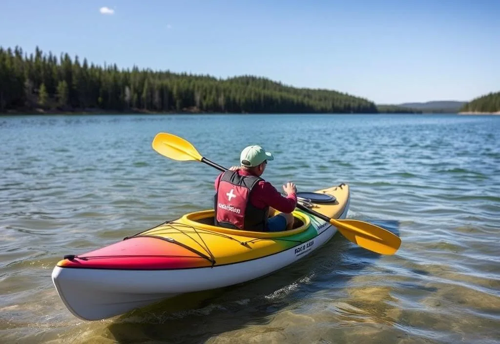 A kayak with a warranty and return policy