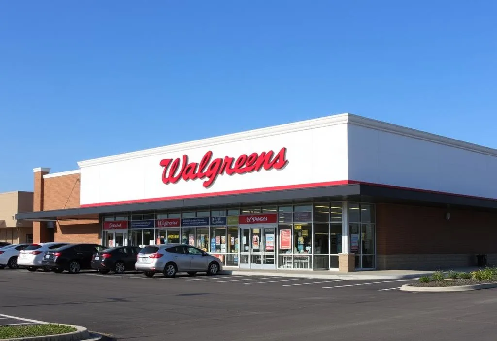 A Walgreens store with a modern design and plenty of parking