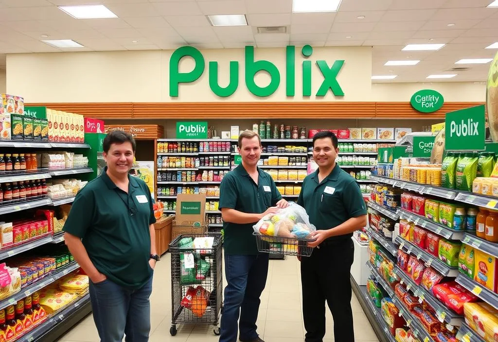 A Publix store with a friendly staff and a wide selection of products