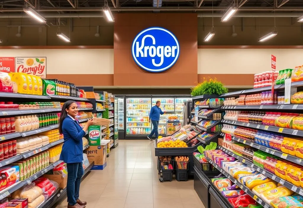 A Kroger store with a friendly staff and a wide selection of products