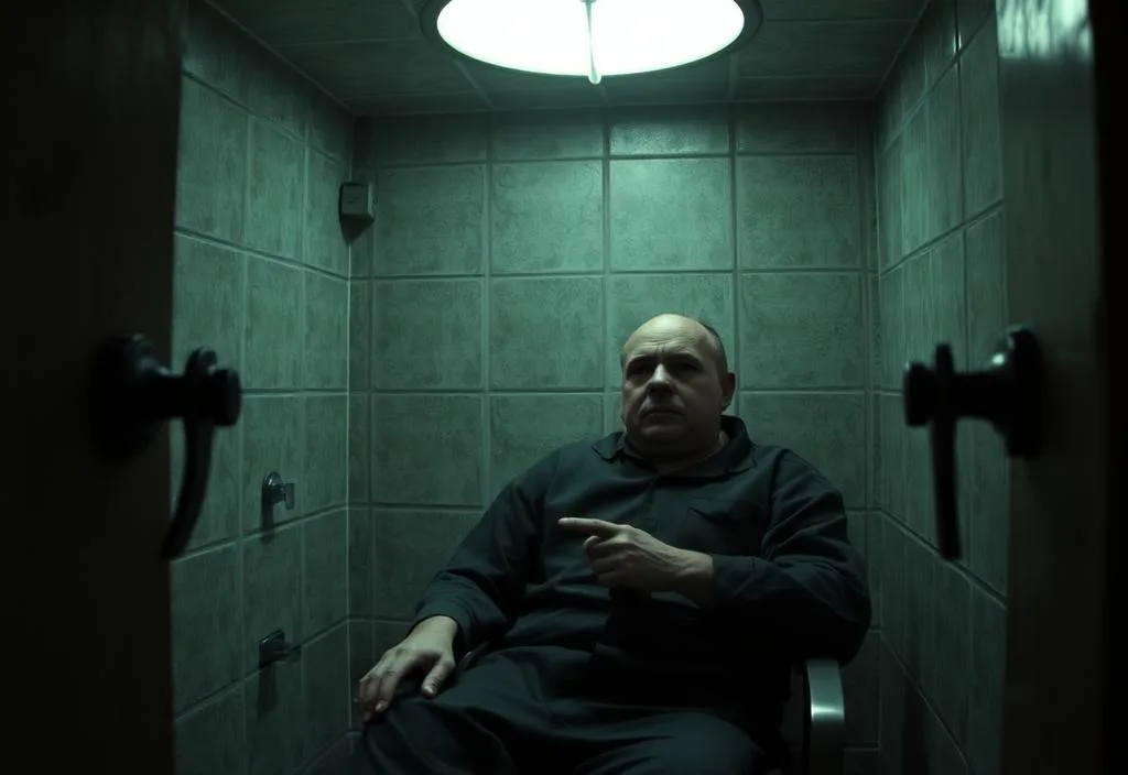 Hannibal Lecter (Anthony Hopkins) in his cell