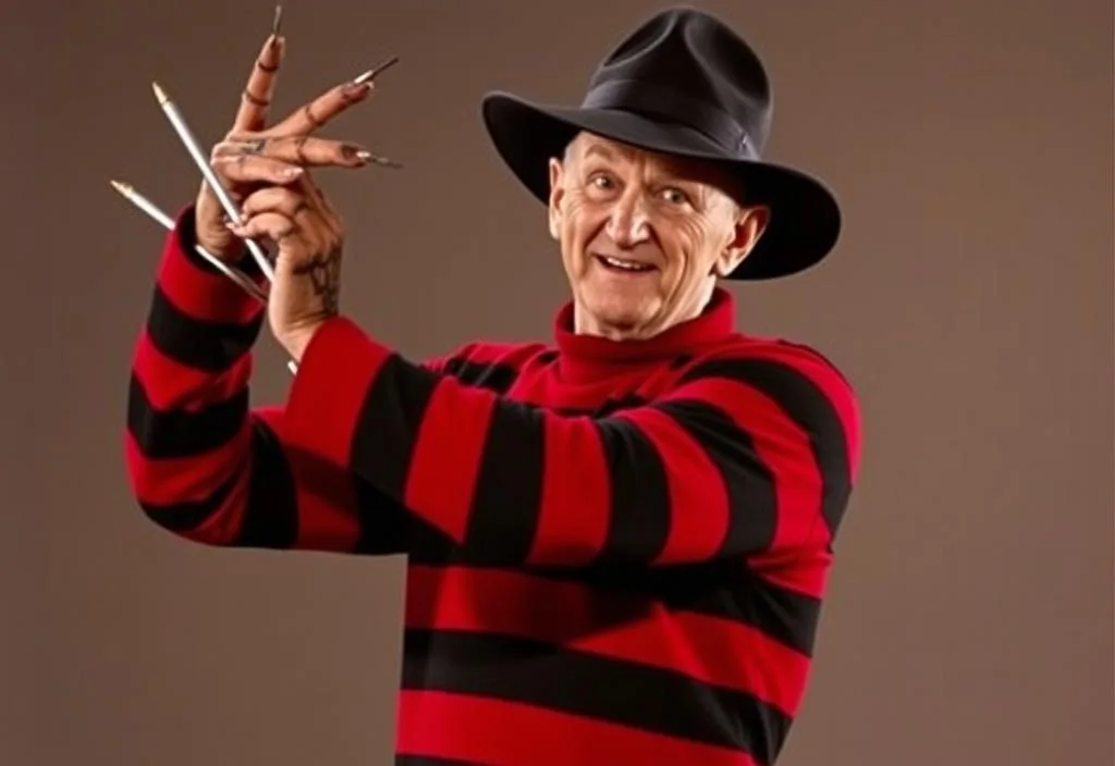 Freddy Krueger (Robert Englund) in a iconic pose