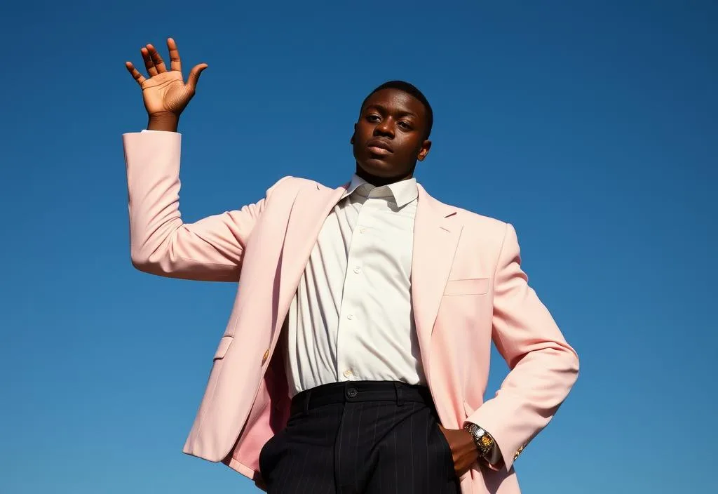 Chris Washington (Daniel Kaluuya) in a iconic pose