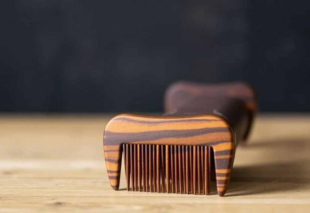 A beard comb made by The Bearded Chap