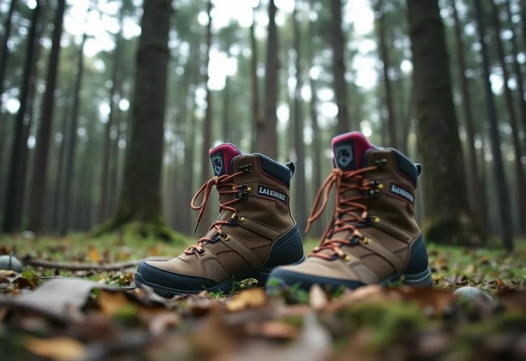 A pair of LaCrosse Alphaburly Pro boots in the forest