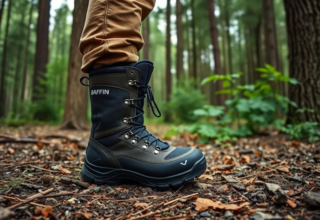 A pair of Baffin Enduro Boot in the forest