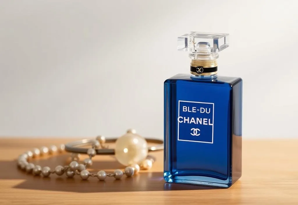 A bottle of Chanel Bleu de Chanel