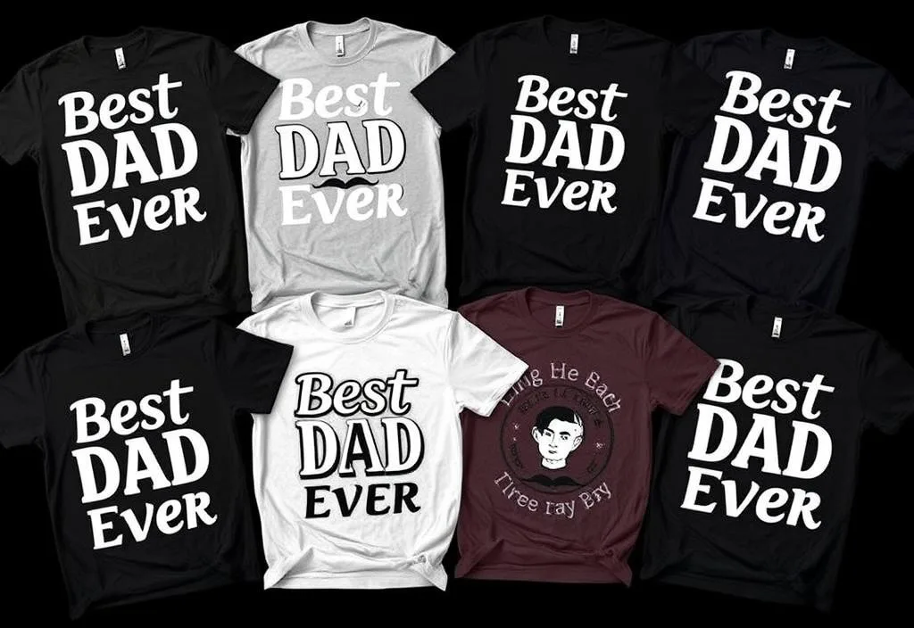 A collection of 'Best Dad Ever' shirts for bookworms such as readers and book enthusiasts.