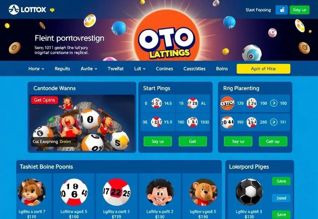 A screenshot of a popular online lottery platform