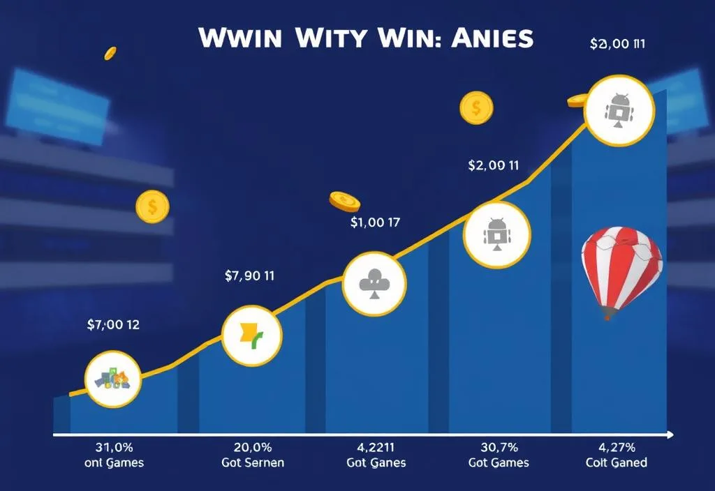 A graphic illustrating the growth of instant win games