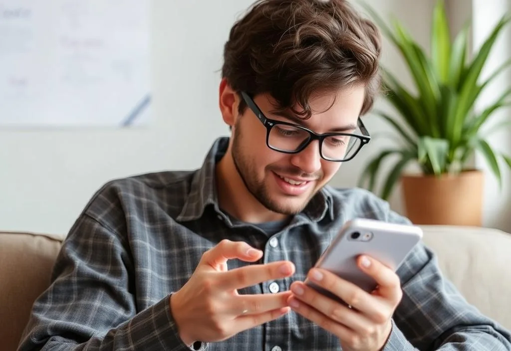 A person using a task management app to stay organized