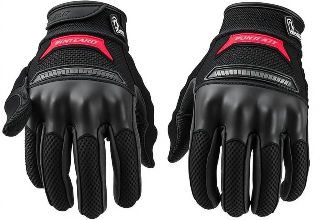 Riding gloves with grip palms and finger protection