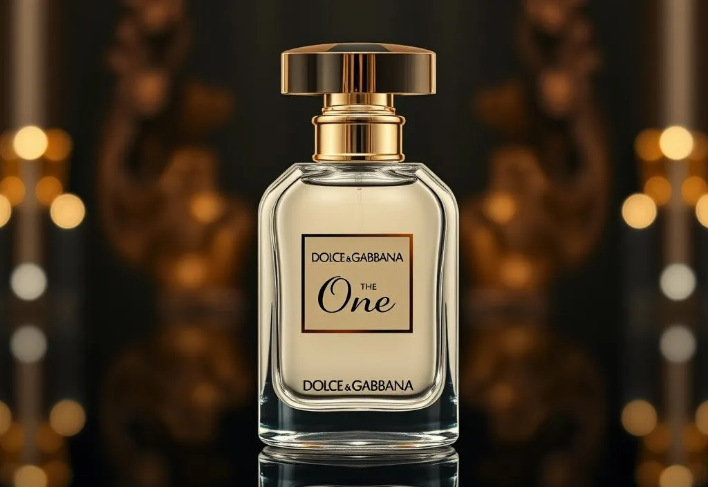 A luxury bottle of Dolce & Gabbana The One perfume