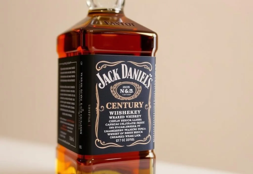 A bottle of Jack Daniel's Sinatra Century whiskey