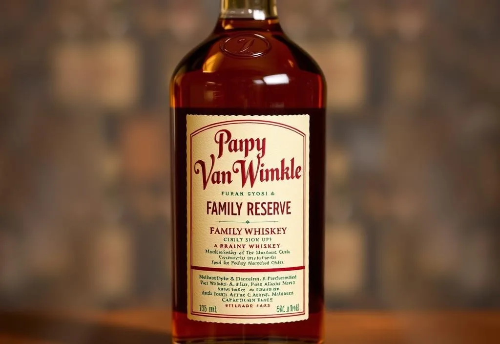 A bottle of Pappy Van Winkle's Family Reserve whiskey