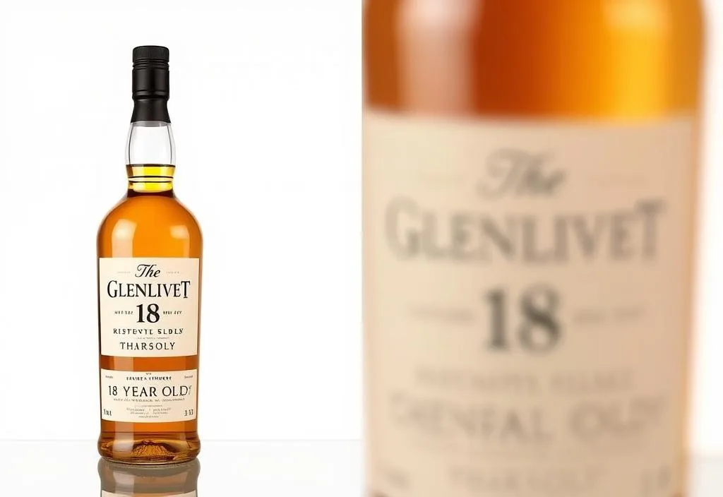 A bottle of The Glenlivet 18 Year Old whiskey