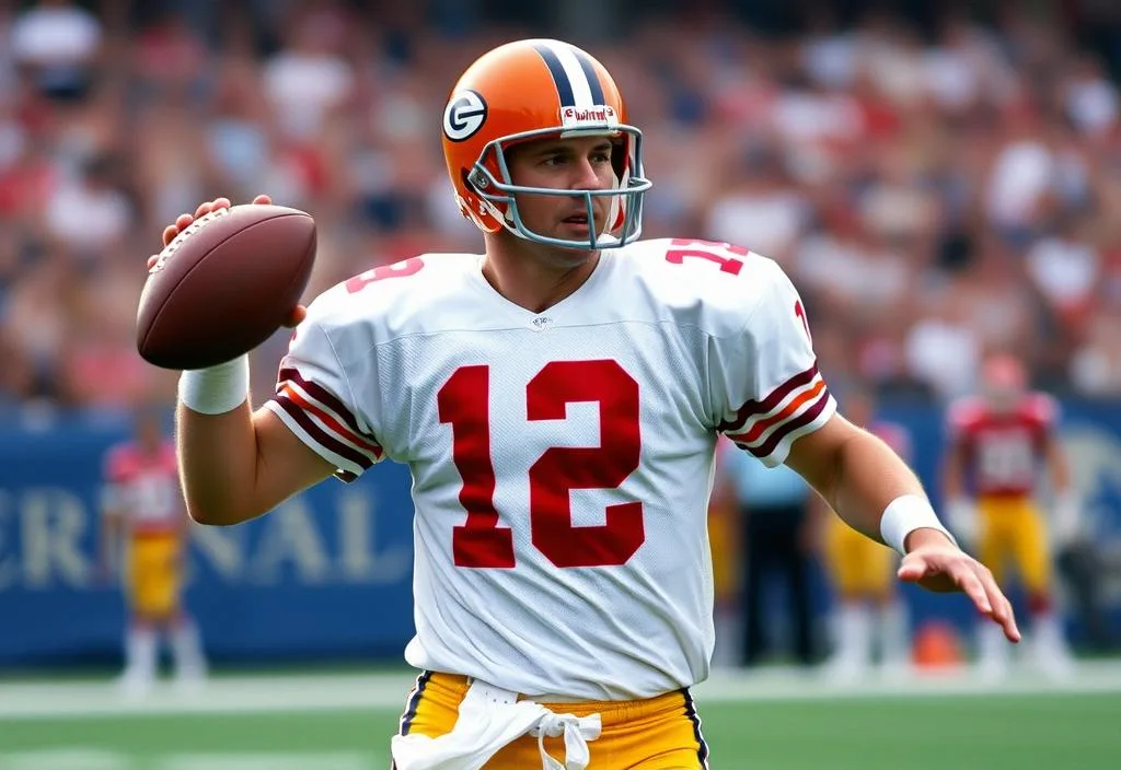 A photo of Joe Montana holding a football