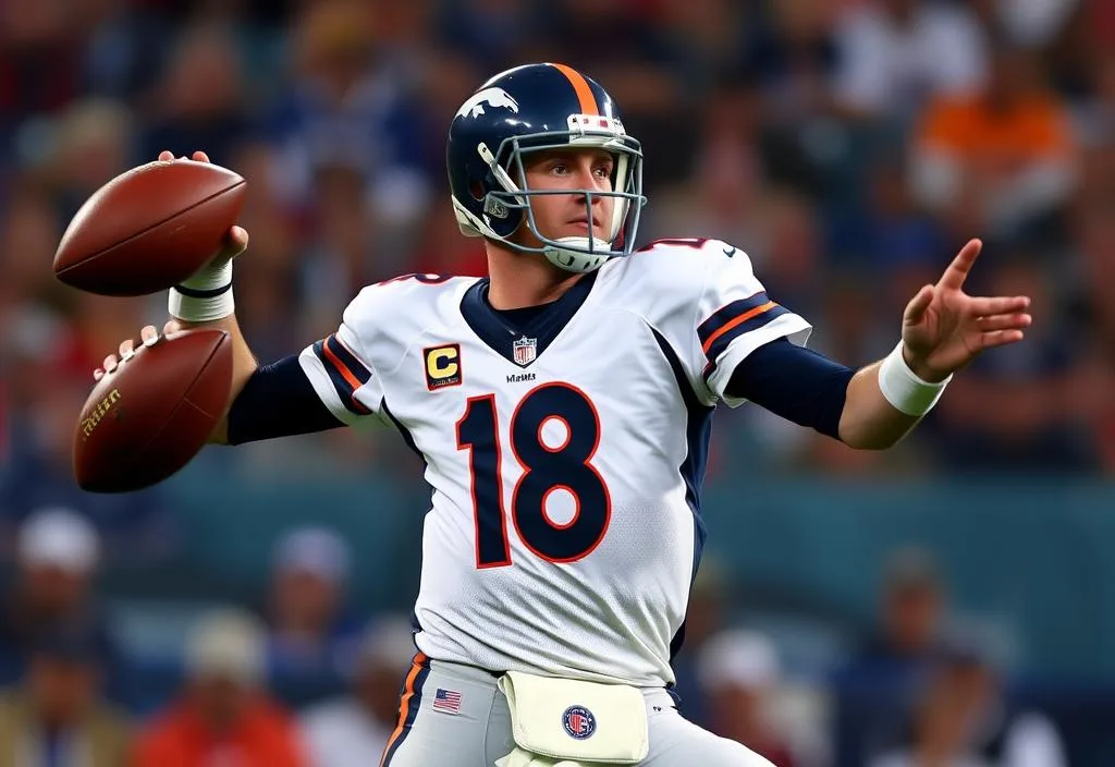 A photo of Peyton Manning in action