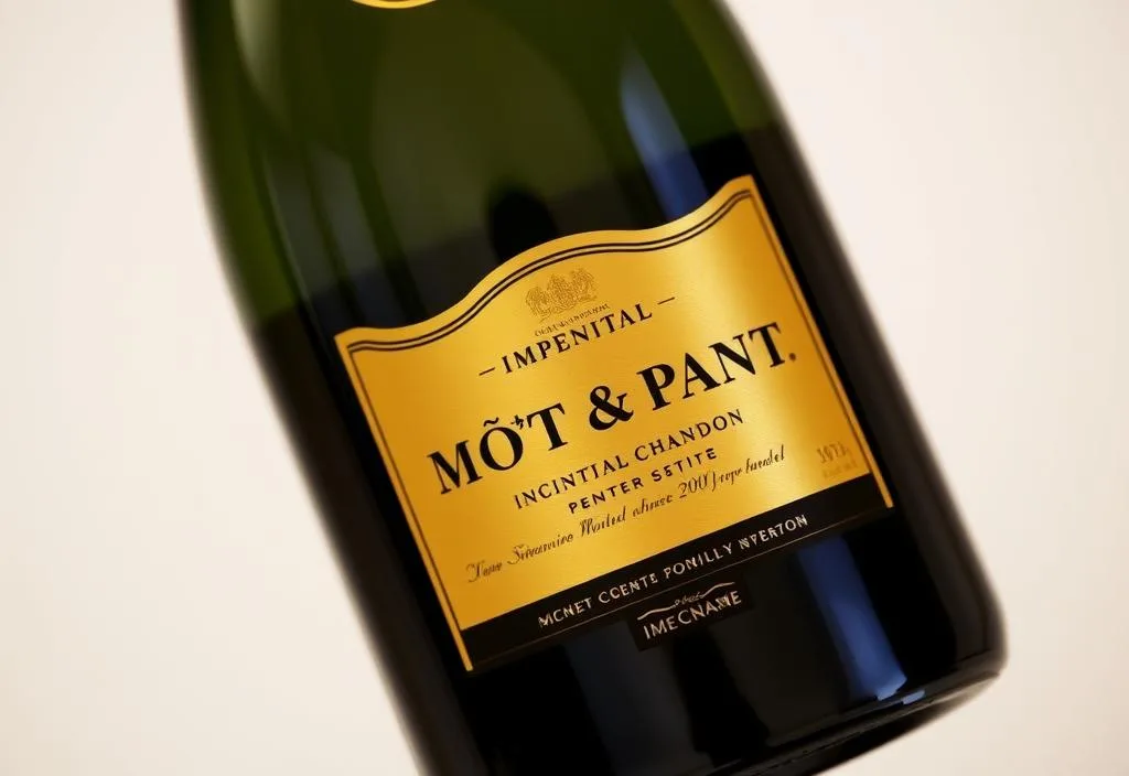 A bottle of Moët & Chandon Imperial with a gold label