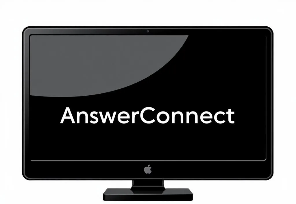 AnswerConnect logo on a computer screen