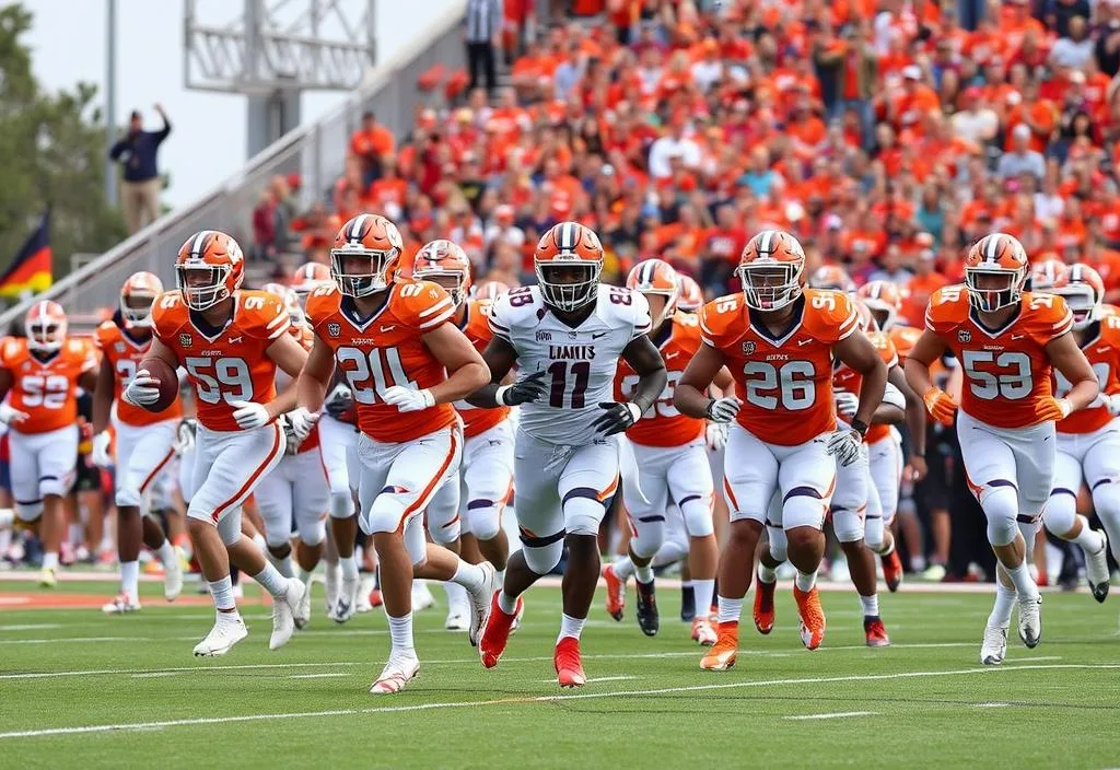 A photo of the Clemson Tigers team in action