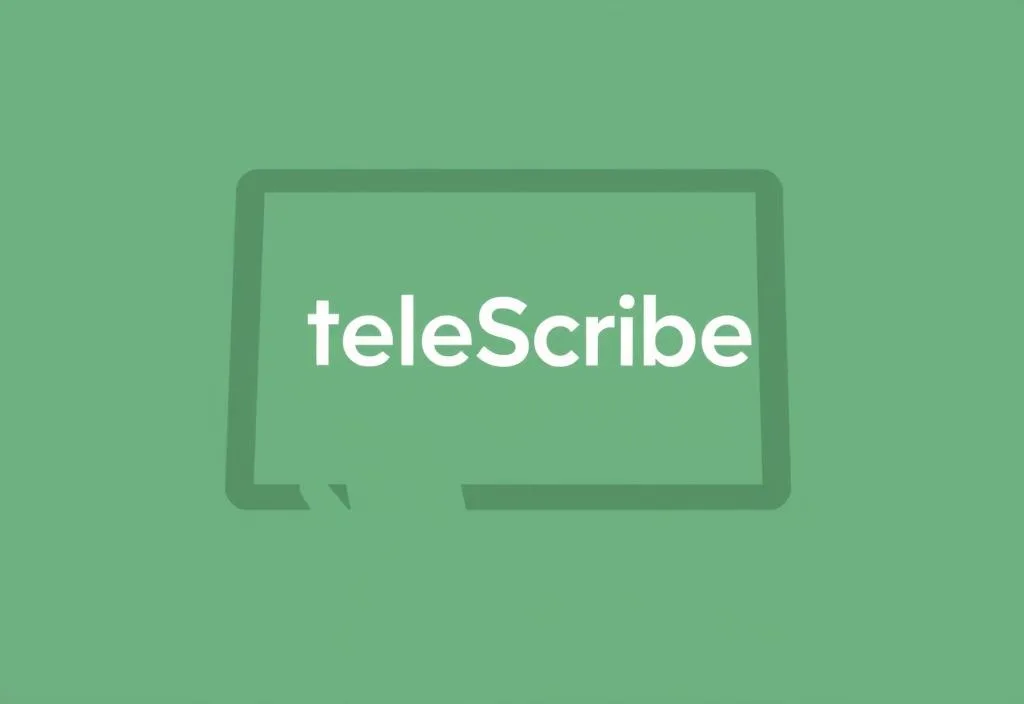 TeleScribe logo on a tablet