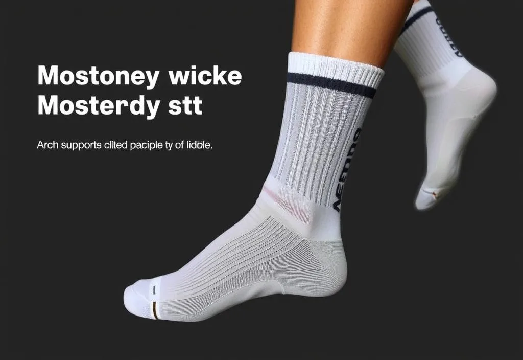 Riding socks with moisture-wicking fabrics and arch support