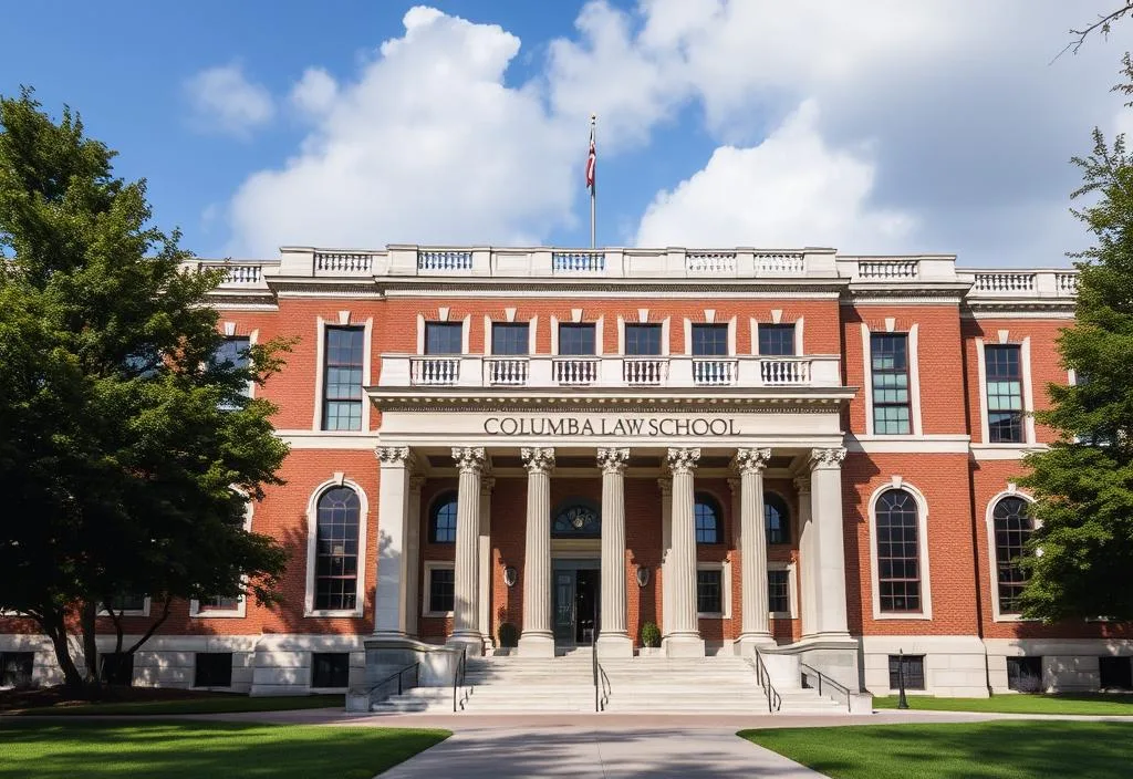 A photo of the Columbia Law School building