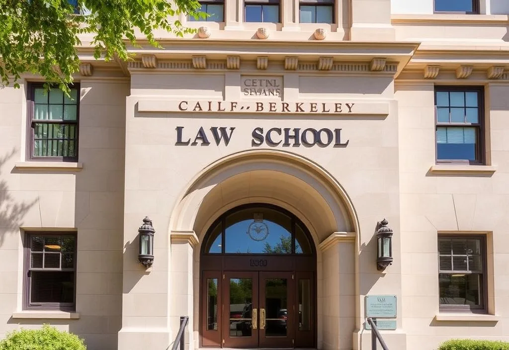 A photo of the California-Berkeley Law School building