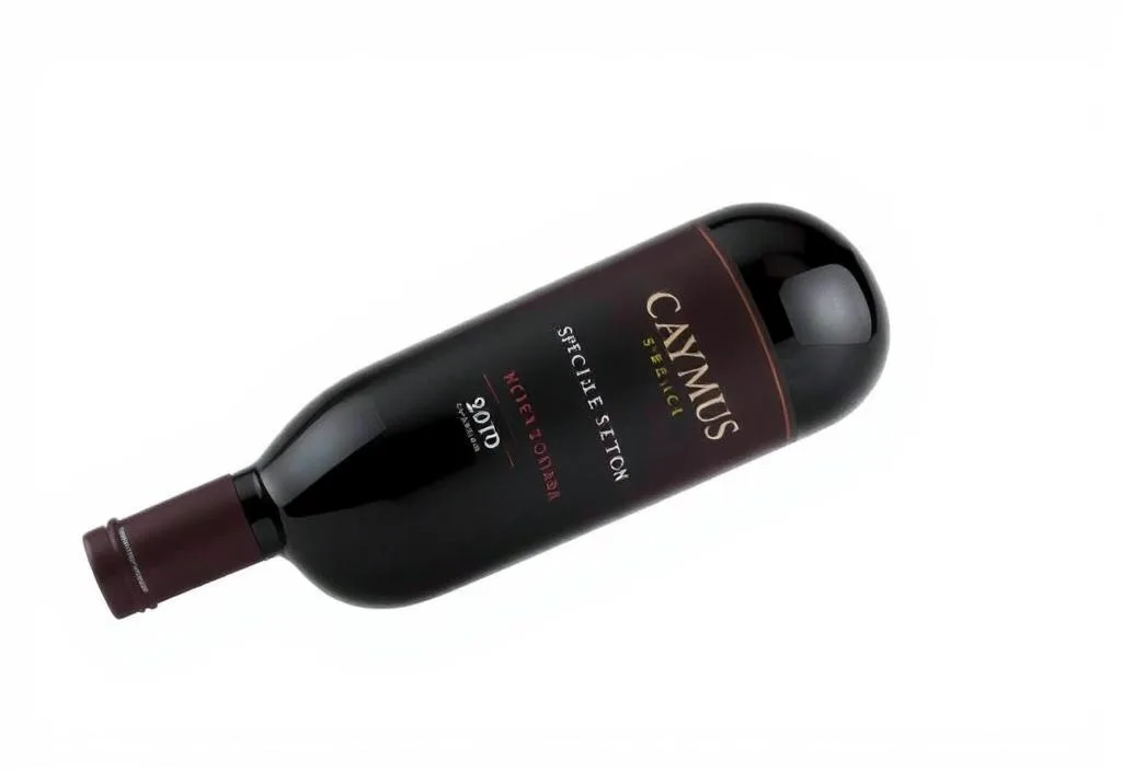 A bottle of Caymus Special Selection 2019 wine with a sleek, modern label