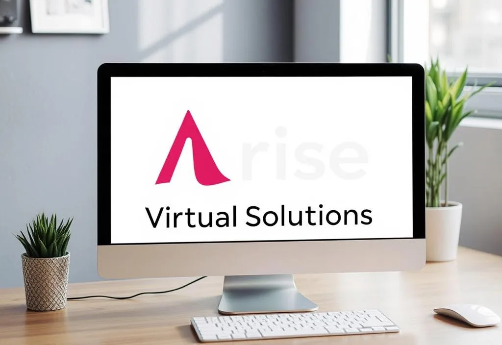 Arise Virtual Solutions logo on a computer