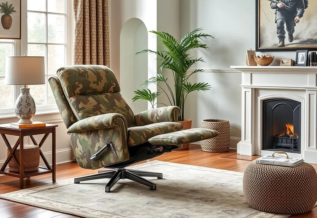 BDU Recliner with Footrest in a living room