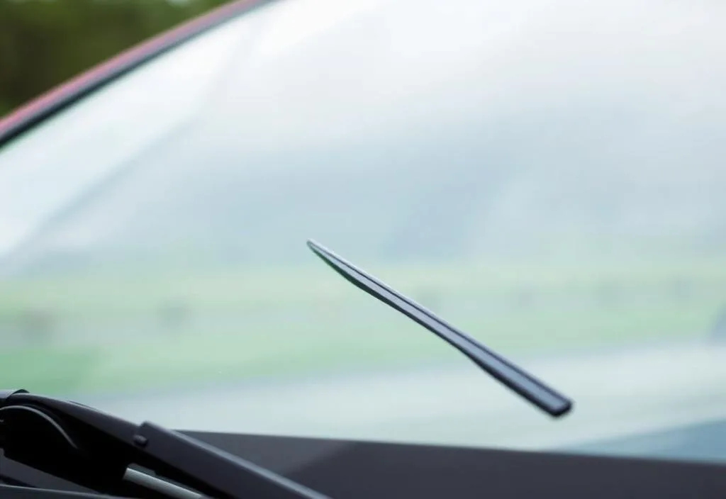 A pair of Rain-X Latitude windshield wipers on a car