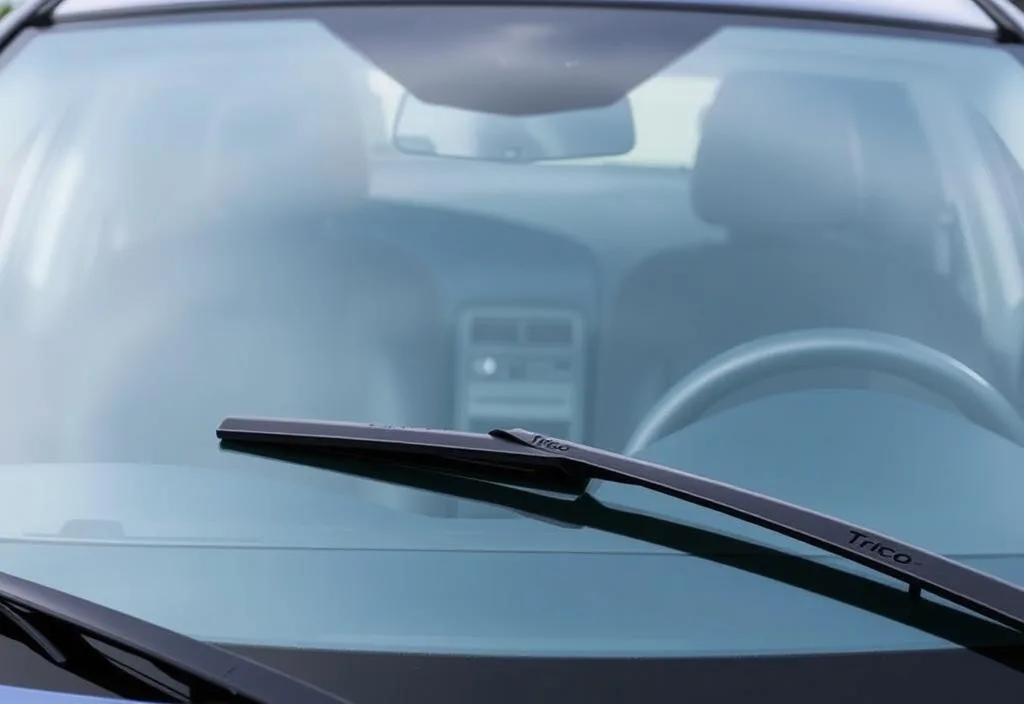 A pair of Trico Flex 3 windshield wipers on a car