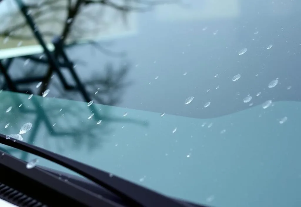 A pair of Sylvania All Season windshield wipers on a car