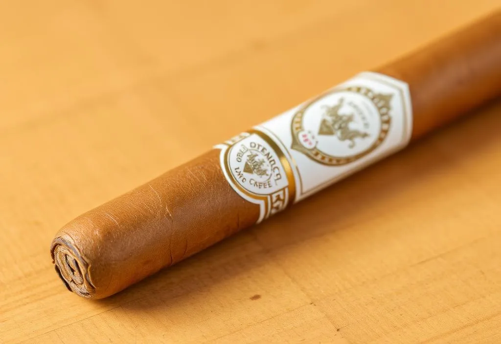 A beautifully crafted Montecristo White Label cigar with a delicate wrapper