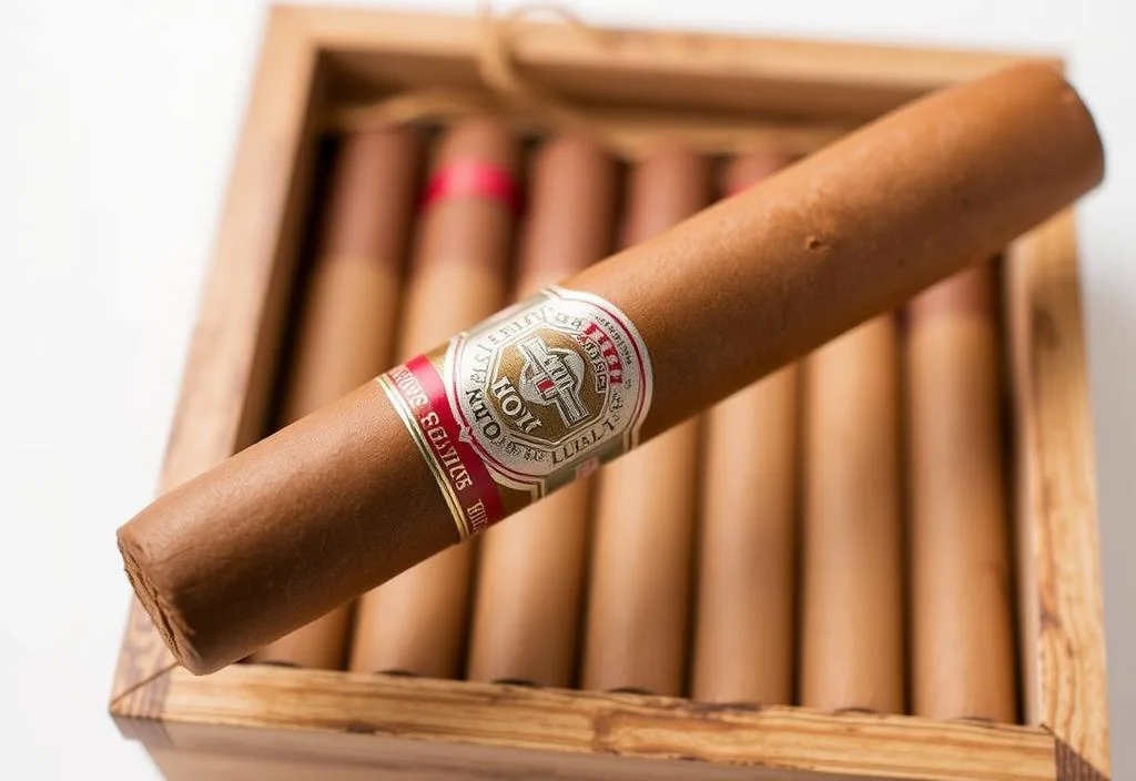 A beautifully crafted Hoyo de Monterrey Epicure No. 2 cigar with a delicate wrapper