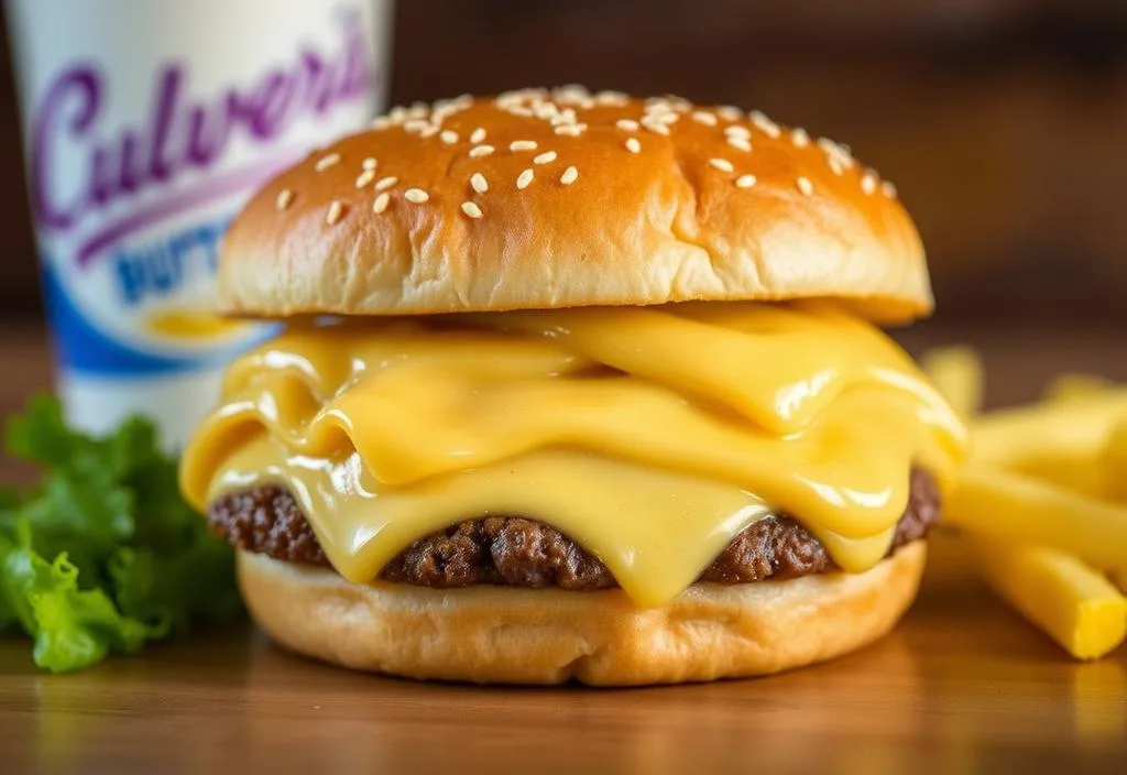 A shot of a Culver's ButterBurger