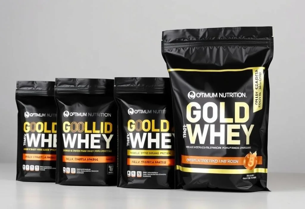 A pack of Optimum Nutrition Gold Standard 100% Whey Protein